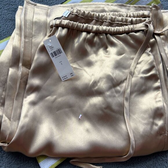 Maeve Liquid Shine Party Pull on Pants Gold Size S NWT - Picture 4 of 4